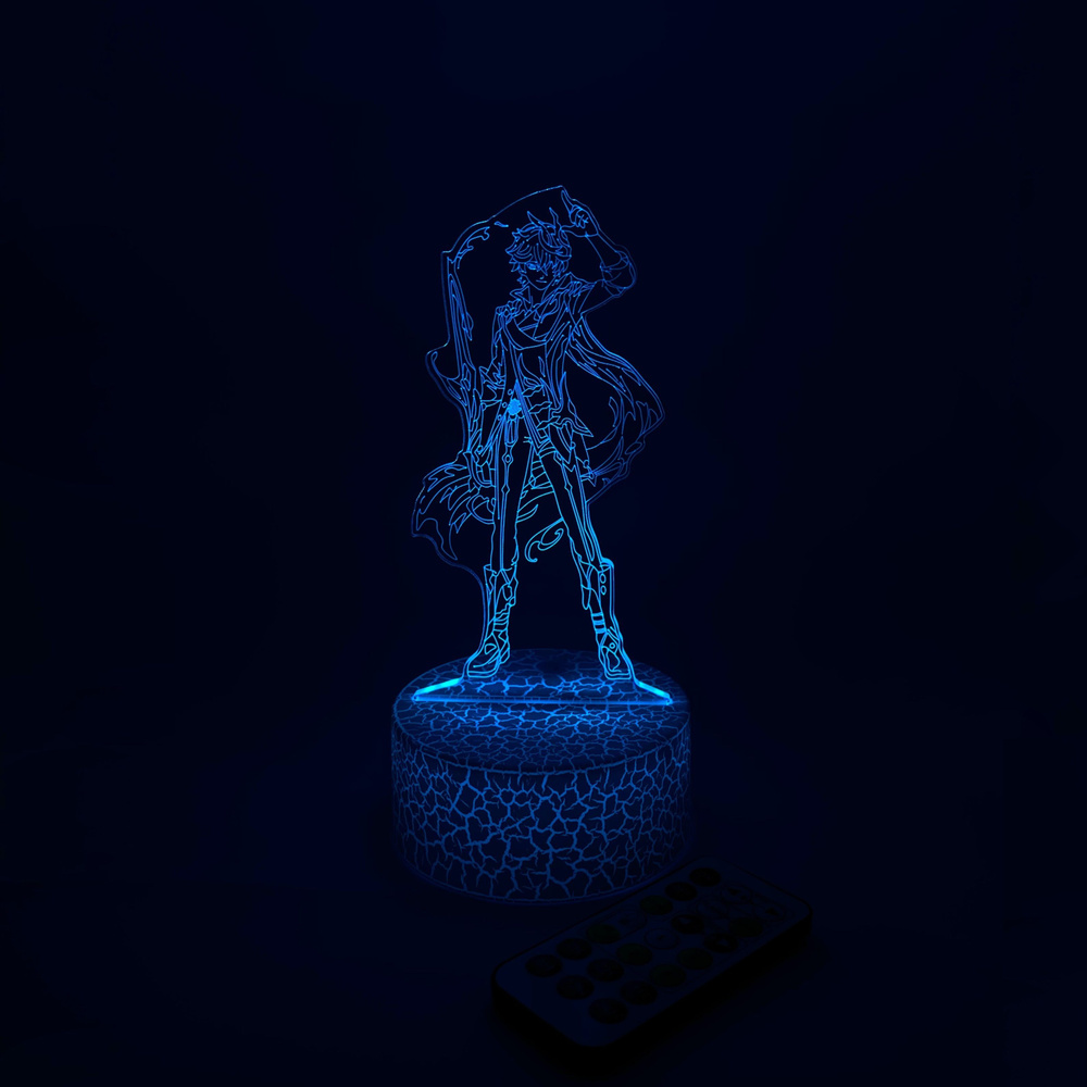 LED 3D ночник Геншин Импакт Тарталья "Genshin Impact" #1