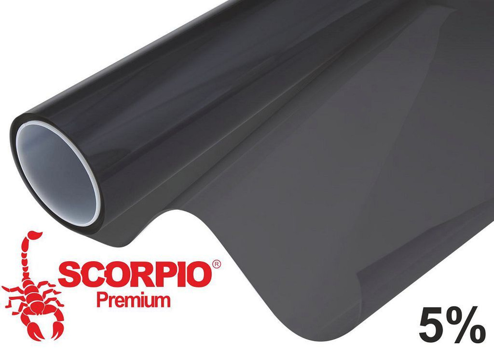 Тонировочная плёнка / Тонировка металлизированная Scorpio Premium Carbon HP 5 1,52x1,5 м Черный  #1