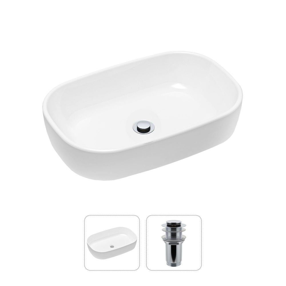 Накладная раковина для ванной Lavinia Boho Bathroom Sink Slim 21520798 в комплекте 2 в 1: умывальник #1