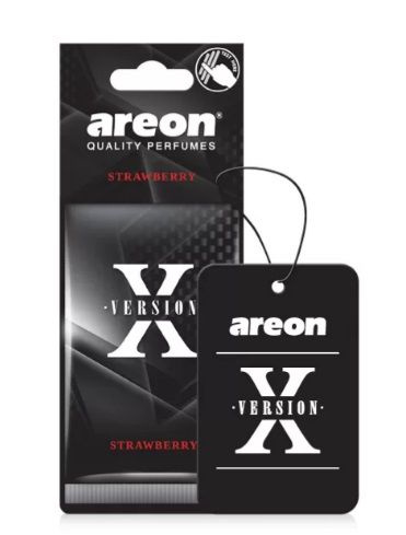 Освежитель воздуха "AREON" X-VERSION Strawberry / Клубника, подвесной картон 704-AXV-006  #1