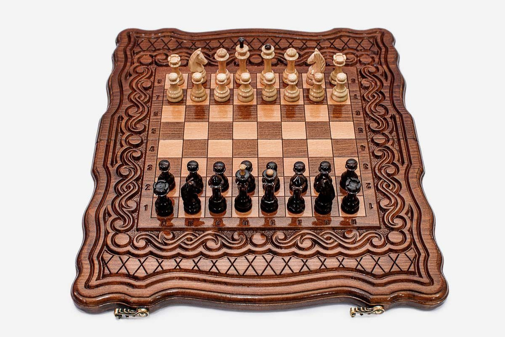 Резные шахматы "Классические 1 без ручки" - настольные игры  #1