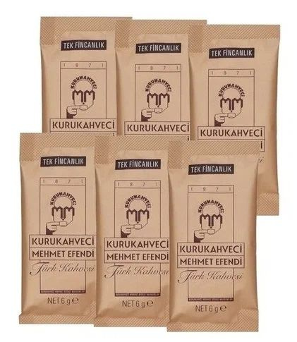 Турецкий кофе Kurukahveci Mehmet Efendi 6 пакетиков по 6 грамм #1