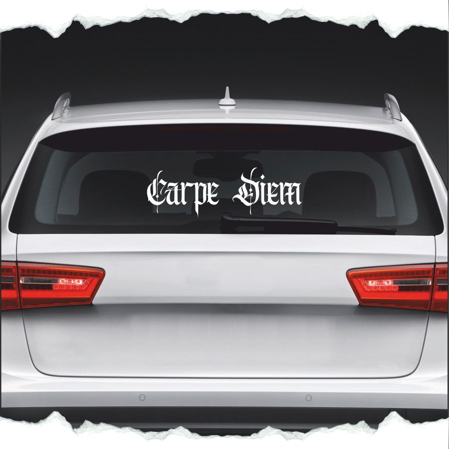 Наклейки на авто надпись Carpe Diem #1