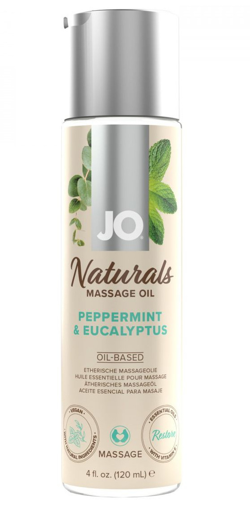 Натуральное массажное масло Peppermint & Eucalyptus (мята и эвкалипт) 120 мл  #1