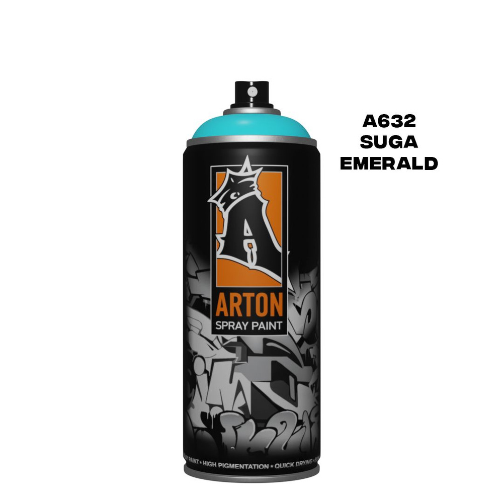 Аэрозольная краска для граффити и дизайна Arton A632 Suga Emerald 520 мл (голубой)  #1