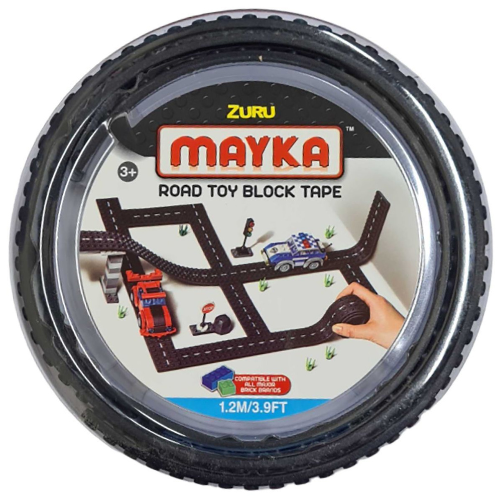 Гибкая лента-скотч для конструкторов Zuru "Mayka" Дорога 1.2м/3см, силиконовая лента для минифигурок #1