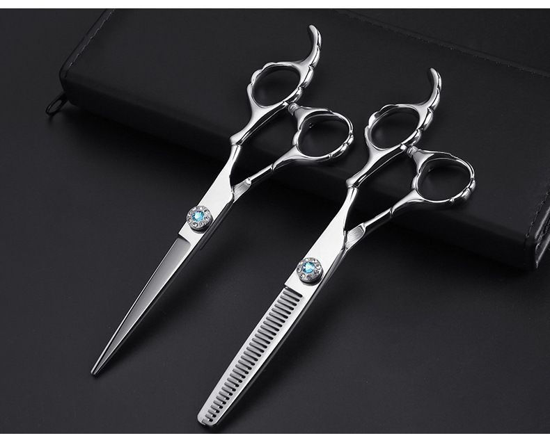 Набор парикмахерских профессиональных ножниц для филировки и стрижки. Размер 6  #1