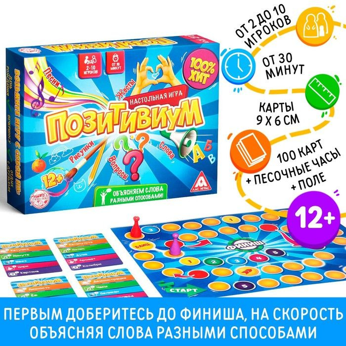 Настольная игра на объяснение слов Позитивиум, 100 карт, 12+  #1