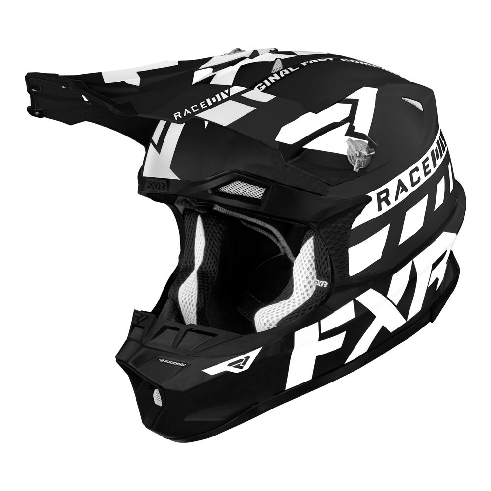 FXR Шлем для снегохода, цвет: черный, белый, размер: L #1