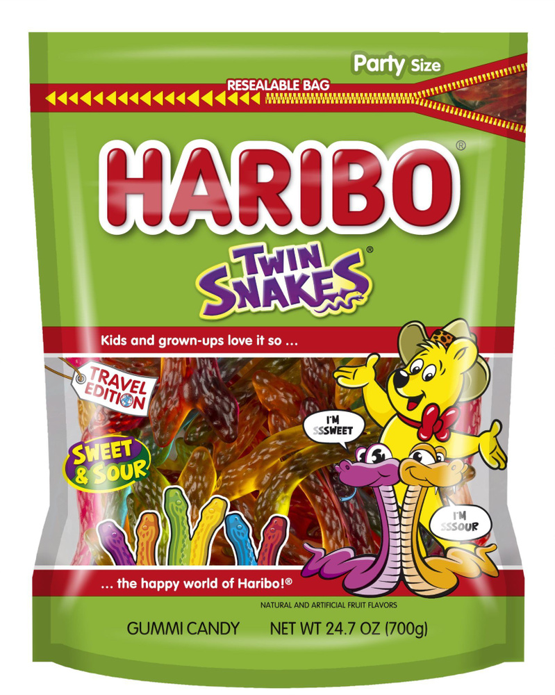 Мармелад жевательный HARIBO Харибо Twin snakes Двойные змеи 175 г  #1