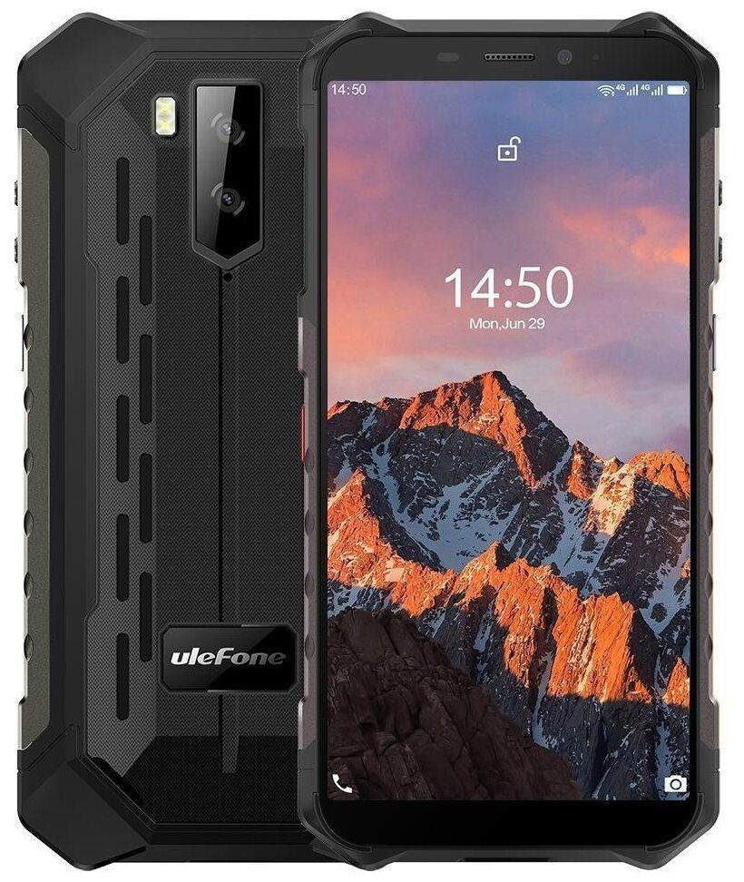 ULEFONE Смартфон Armor X5 Pro black/черный 4/64 ГБ, черный #1