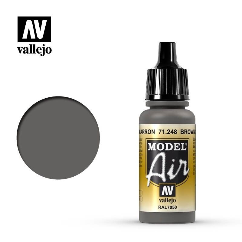 Краска для сборных моделей Vallejo, серия Model Air, цвет 71.248 (Brown Grey)  #1