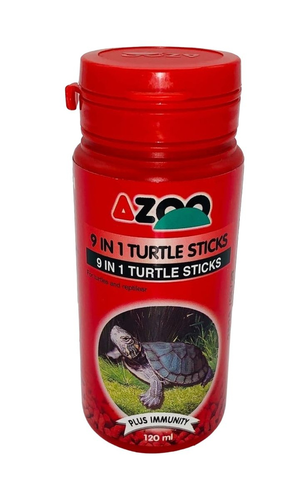 Корм для водных черепах AZOO 9 in 1 Turtle Sticks, 120 мл. #1