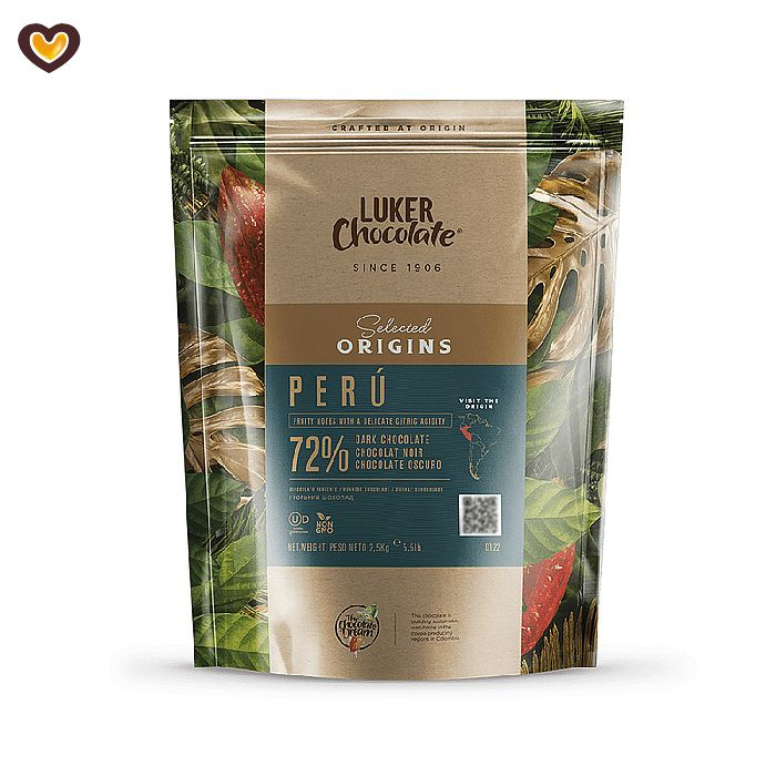 Шоколад горький LUKER San Martin Peru 72% пак 2,5кг (ЛУКЕР, Колумбия, Fino-de-Aroma, Bean-to-bar)  #1