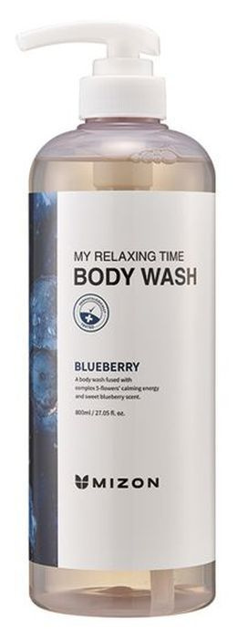 Mizon Гель для душа с экстрактом голубики My Relaxing Time Body Wash Blueberry, 800 мл  #1