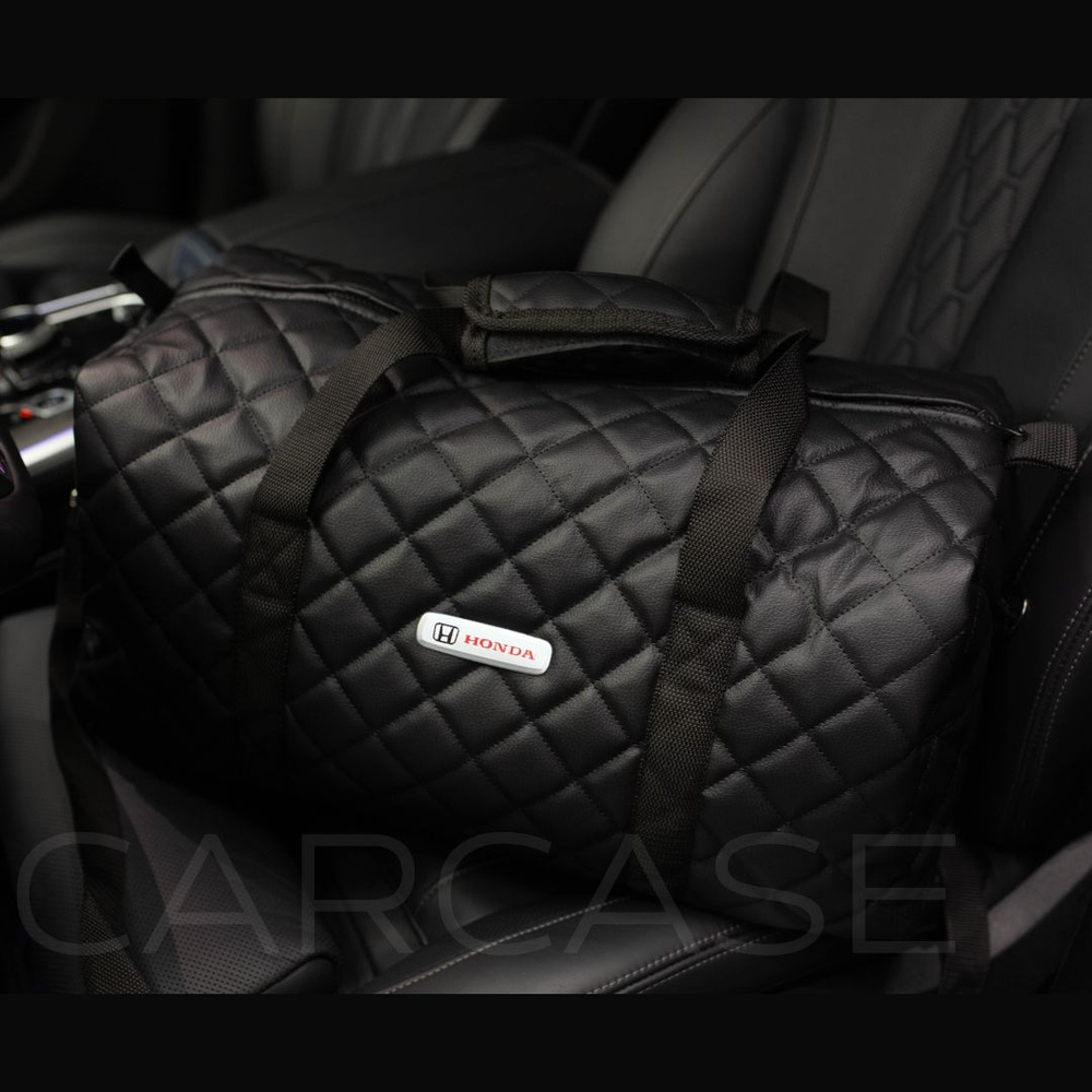 Автомобильная сумка органайзер в багажник для Honda, Автосумка в машину из экокожи Хонда  #1