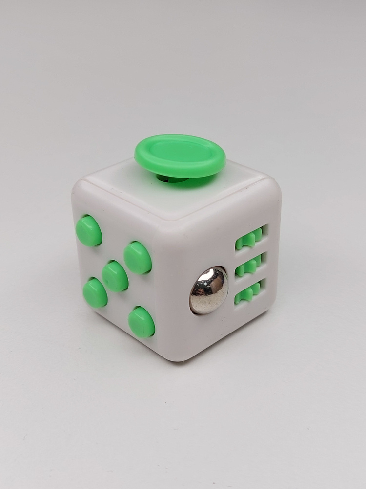 Антистресс Fidget Cube белый с зеленым #1