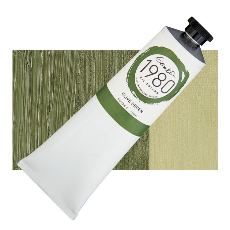 Масляная краска "Gamblin 1980" Olive Green (Зеленый оксид хрома), 150 мл  #1