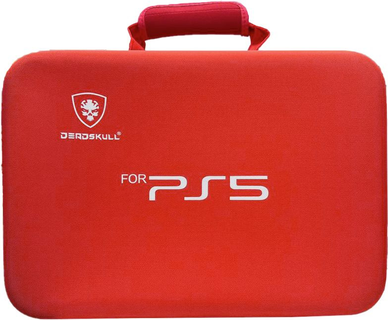 Дорожная сумка для хранения для консоли и геймпадов PS5 Dead Skull Red (красный)  #1