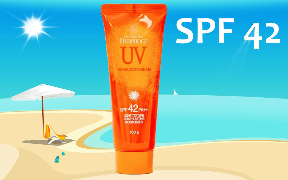 Deoproce Uv Sunblock Cream Spf 42 Pa++ Крем солнцезащитный для лица и тела 30  #1