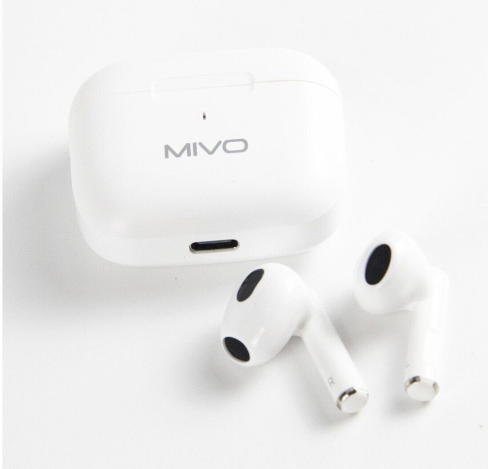 MIVO Наушники беспроводные с микрофоном, Bluetooth, голубой #1