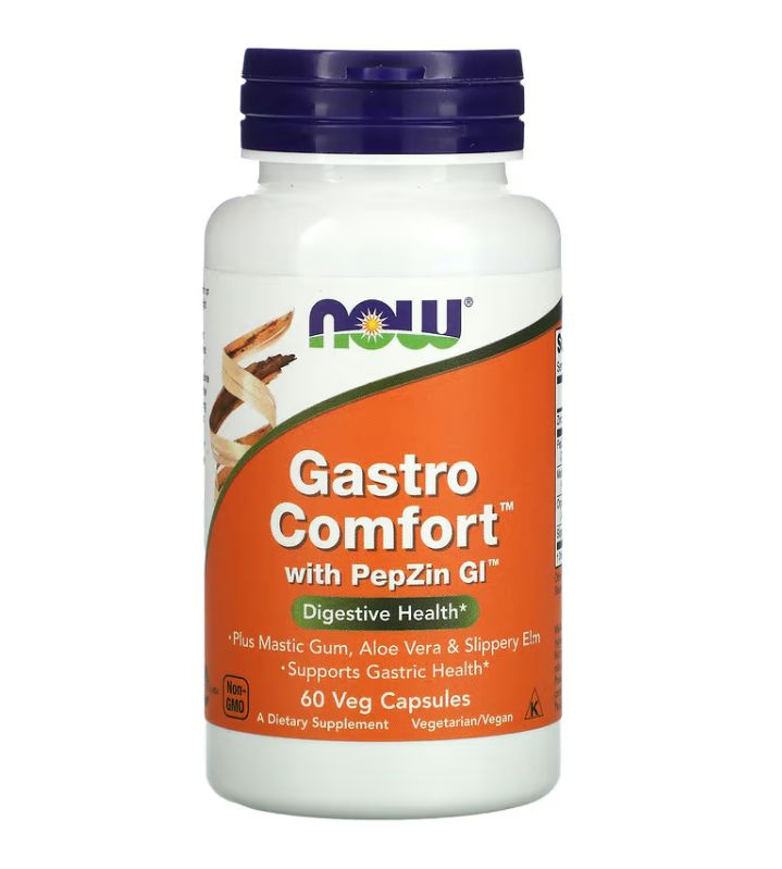 Now Foods Gastro Comfort with PepZin Gl, Гастрокомфорт - 60 вегетарианских капсул.  #1