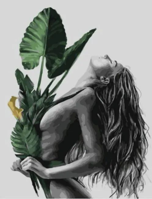 Картина по номерам на подрамнике / живопись на холсте 40х50 Девушка амазонка  #1