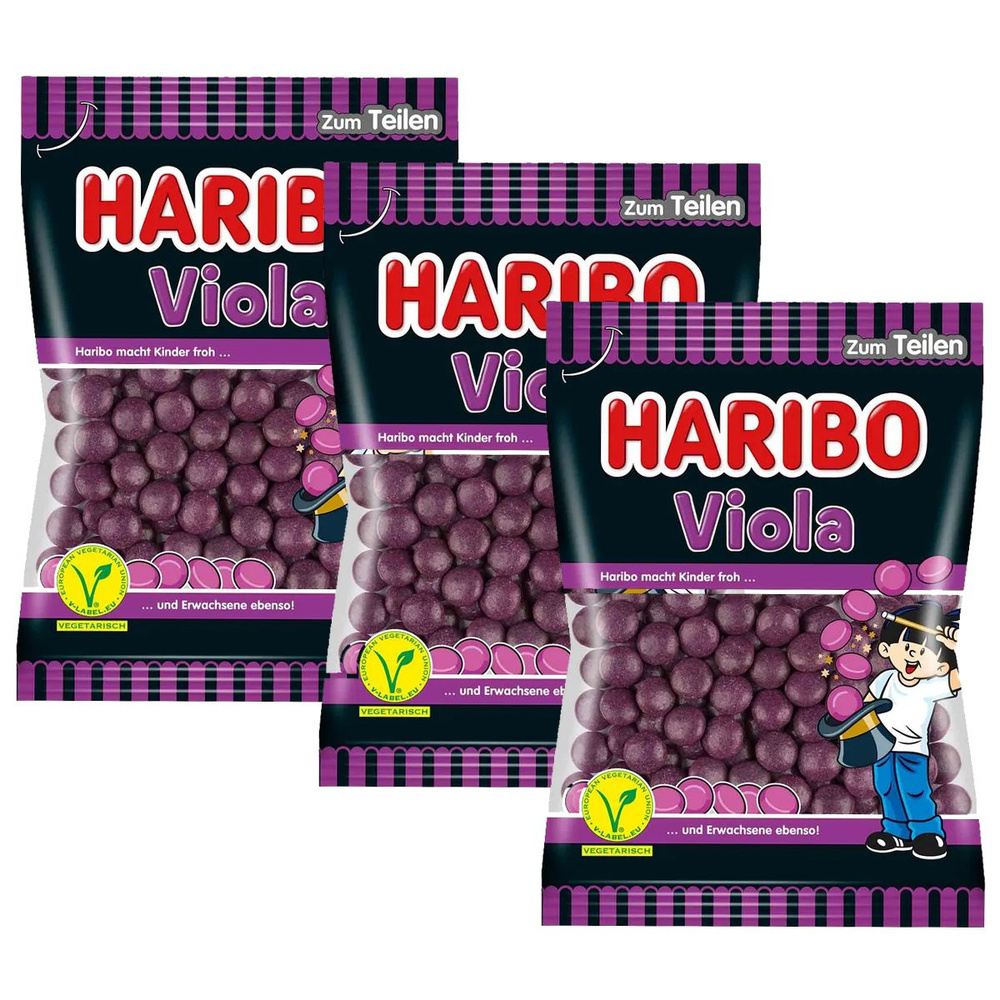 Жевательный мармелад Haribo Viola Vegan 3шт по 125гр/Конфеты Харибо Виола (Германия)  #1