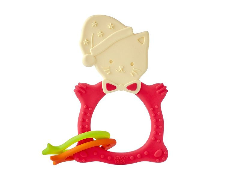 Прорезыватель ROXYKIDS MEOW TEETHER Универсальный коралловый #1