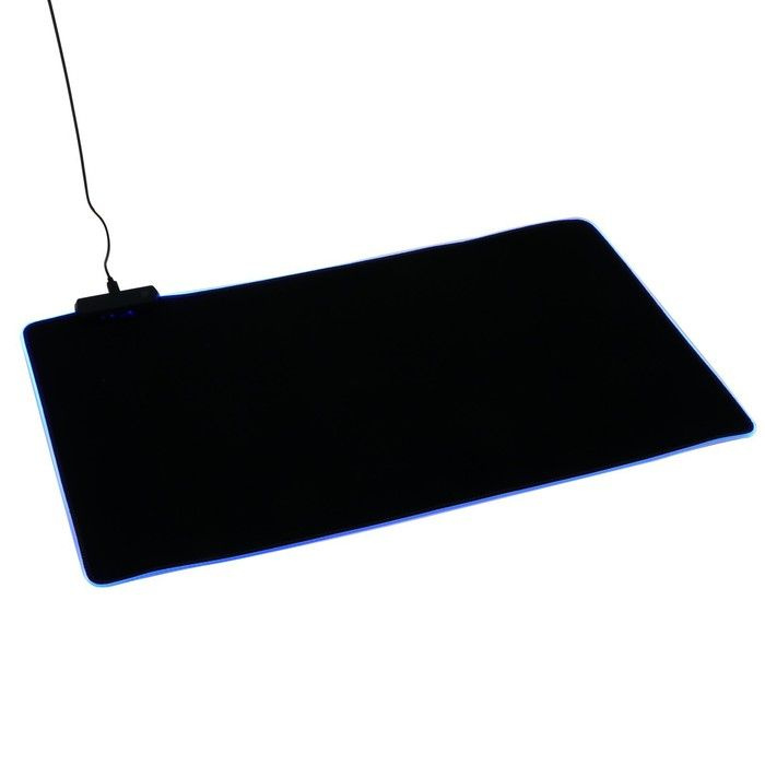 Коврик для мыши, 60х35х0.3 см, с подсветкой RGB, USB, черный #1