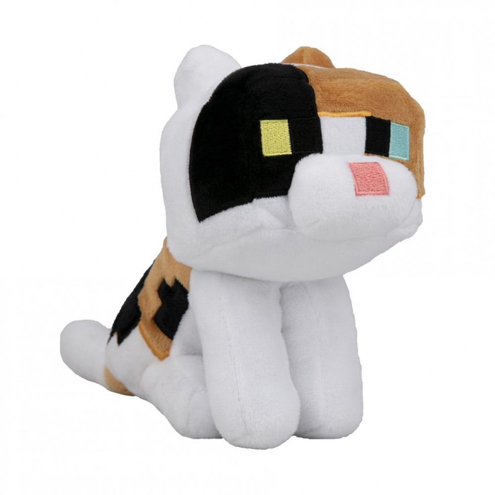 Мягкая игрушка "Ситцевая кошка" Minecraft Happy Explorer Calico Cat 20 см  #1