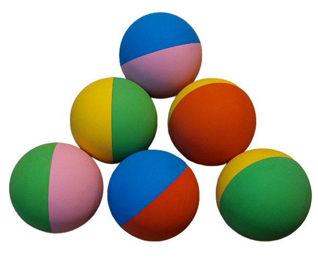 Кинезиологические мячи, набор 6 шт. + мешочек для хранения, кинезио нейромячи, прыгуны  #1