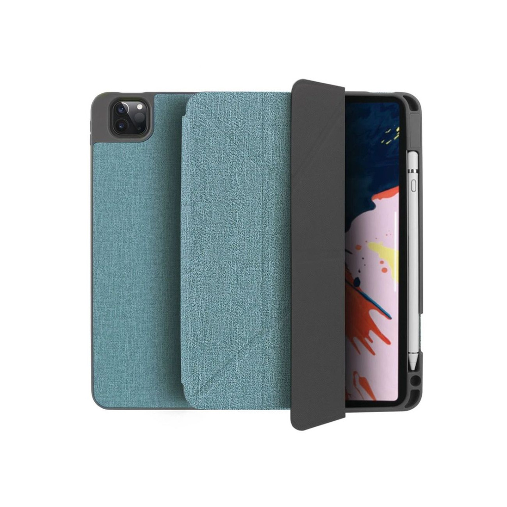 Чехол G-Case iPad 9.7" с держателем для Apple Pencil Y-сложение + Camera Fold зеленый Denim Classic Plus #1