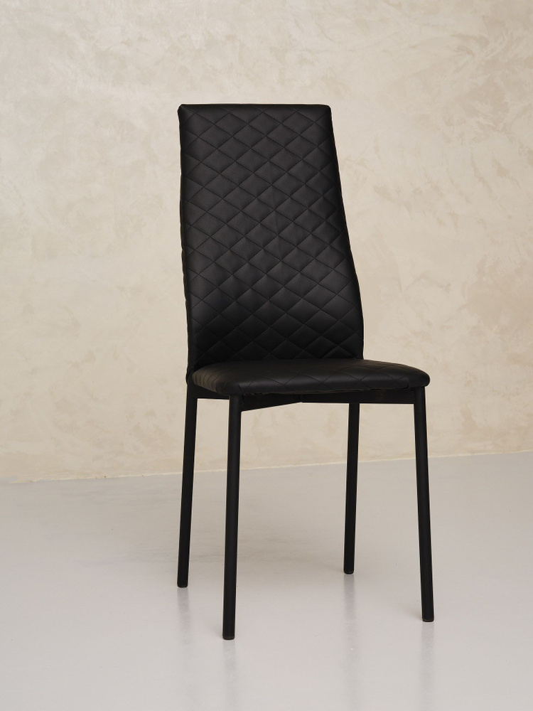 Стул Комплект стульев с мягким сиденьем и спинкой для кухни, Цвет Черный, 1 шт.  #1