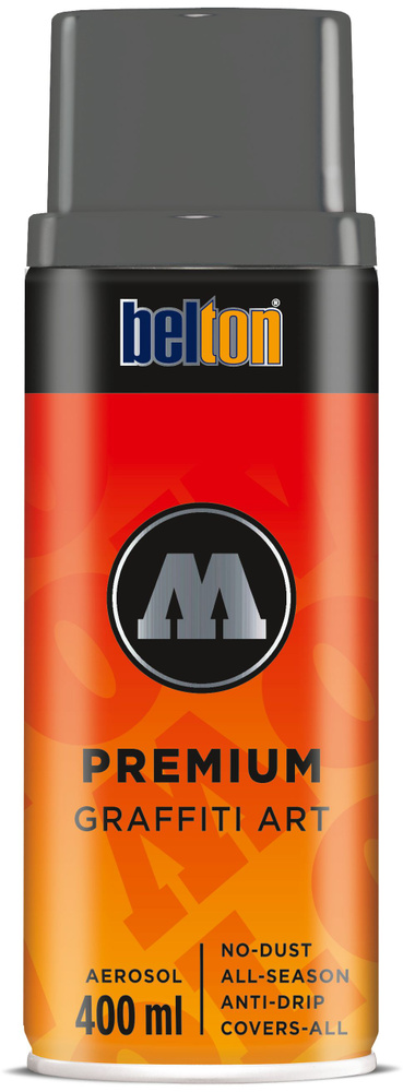 Аэрозольная краска для граффити и дизайна Molotow Belton PREMIUM #221-1 / 327260 black grey light  #1