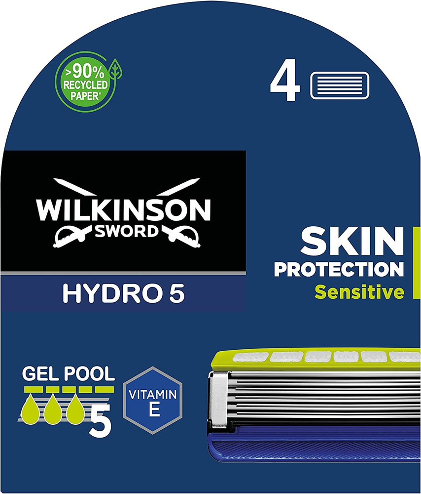 Wilkinson Sword Hydro5 SKIN PROTECTION SENSITIVE / Сменные кассеты для бритвы Hydro ( 4 шт)  #1