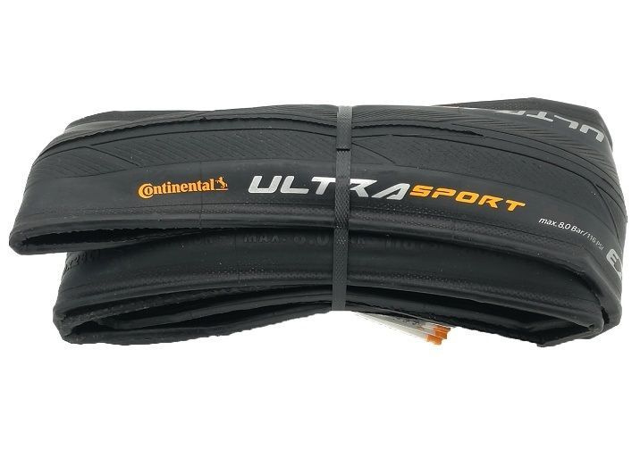 Покрышка Continental Ultra Sport III 700x28C (28-622) складная, PureGrip Compound E25, черный/желтый #1