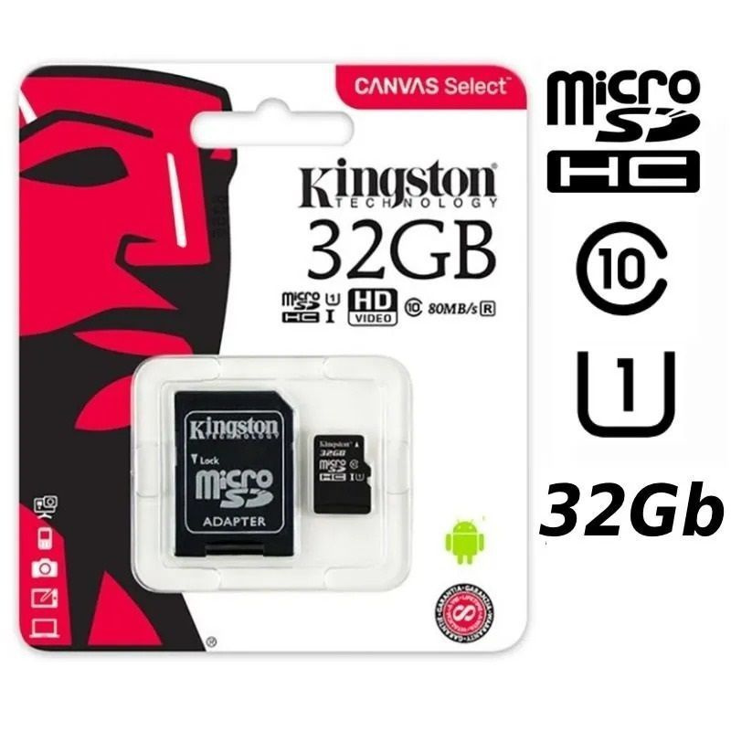 Карта памяти sdhc kingston canvas select plus 32 гб sds2 32gb