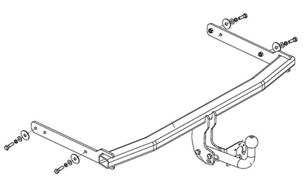 Фаркоп на VOLKSWAGEN JETTA (2011) (без электрики, паспорт/сертификат в комплекте) Автос.VW 32  #1