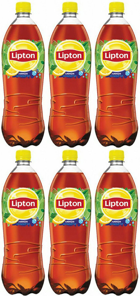 Холодный чай Lipton черный лимон, комплект: 6 бутылок по 1 л #1