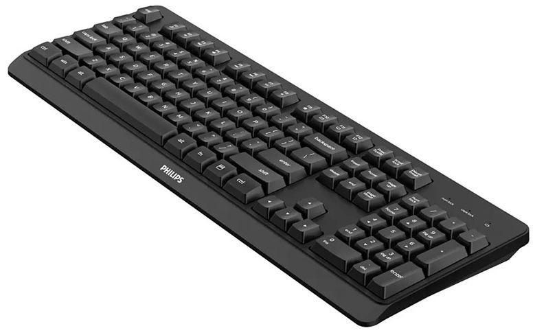 Клавиатура беспроводная Philips SPK6307BL 2.4GHz 104 клав., чёрный (рус/англ раскладка)  #1