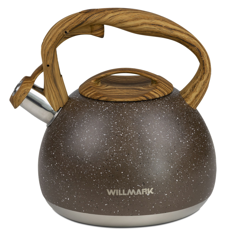 Чайник со свистком 3 л WILLMARK WTK-4022SS коричневый #1