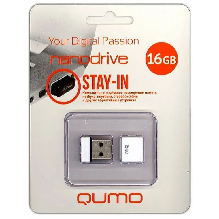 USB Флеш-накопитель QUMO Nano 16 gb white #1