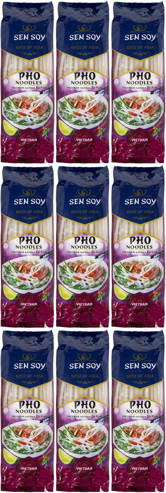 Макаронные изделия Sen Soy Fo-Kho Лапша рисовая, комплект: 9 упаковок по 200 г  #1