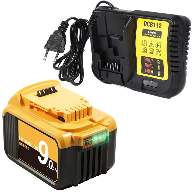 DCB200 9000mAh 20V Аккумулятор для электроинструмента Dewalt+Зарядное устройство Dewalt DCB112  #1