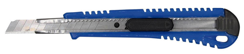 Нож канцелярский Silwerhof ширина лезвия 9 мм, фиксатор, усиленный / пластик, цвет ассорти, блистер - #1