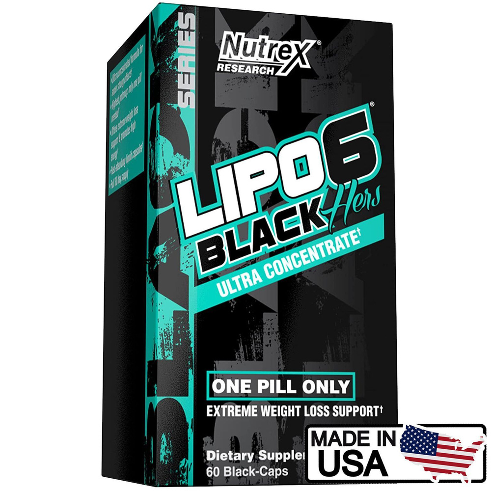 Жиросжигатель для женщин Липо 6, похудения Nutrex Lipo-6 Black Hers Ultra Concentrate капсулы 60 шт (USA #1