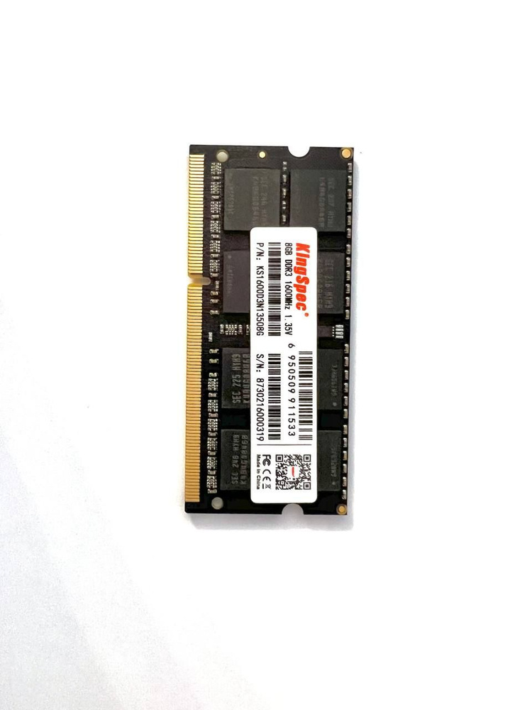 KingSpec Оперативная память DDR3SODIMM 1x8 ГБ (KS1600D3N15008G) #1