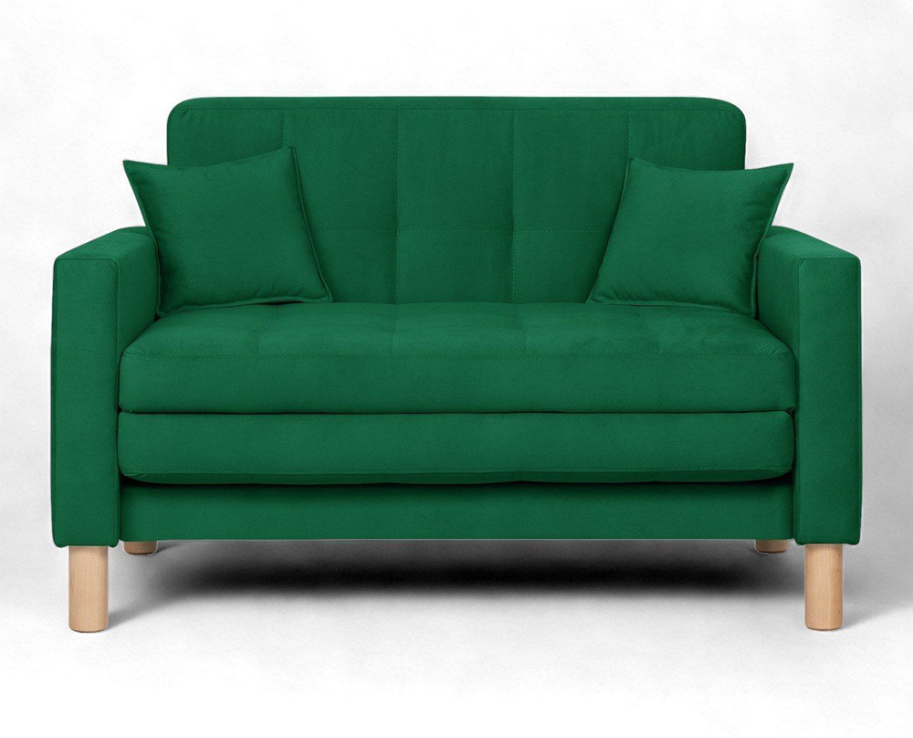 STORYstyle Диван-кровать ОСТИН, механизм Односекционный МТД, 122х80х81 см,зеленый, темно-зеленый  #1