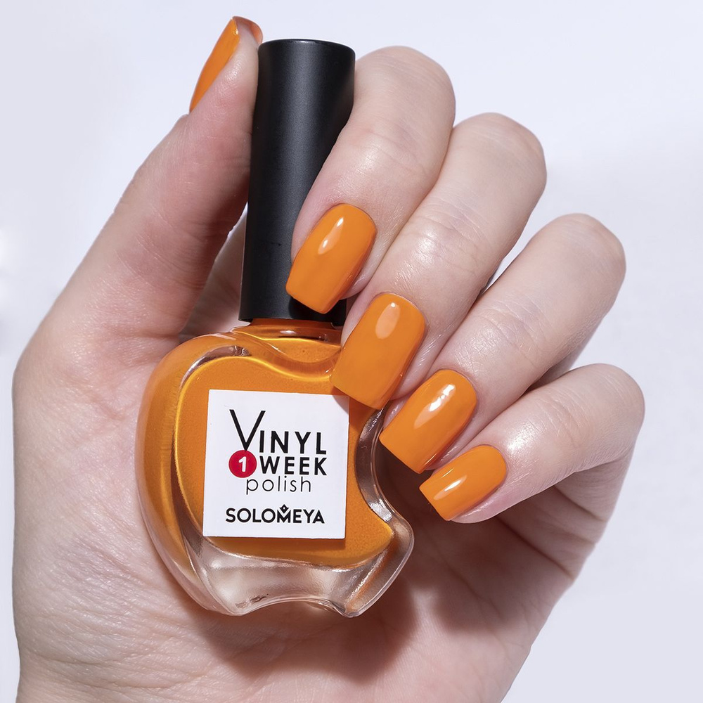 Solomeya Недельный лак One Week Vinyl Polish Flame Orange 33, 13ml #1